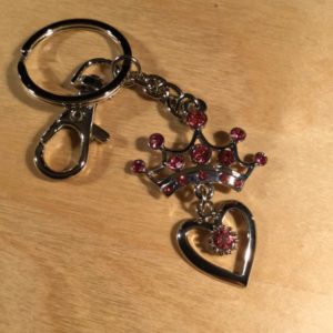 Crown and Heart with Pink Diamonds Glitz Key Charm CH201 – Retail Price Shown Below