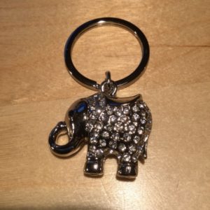 Elephant with White Crystals Glitz Key Charm CH229 – Retail Price Shown Below