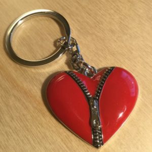 Red Zipper Heart Key Charm CH213 – Retail Price Shown Below