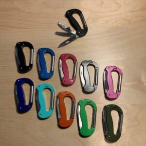 (NEW) Carabiner Knife, Serrated Blade & Bottle Opener File Set CARAB002 – Retail Price Shown Below