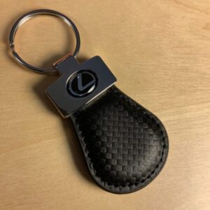 Shiny Chrome Silver w/ Leather Tear Drop Key Holder SL9000 $12.00