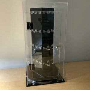 Locking 48 Hook Plex Display Purchase For $645 Each Or Lent Out No Charge With Any 248 Piece Key Chain Order (6 Items Per Hook – 48 Hooks)… SPINS FROM THE BOTTOM…For Our Product Use Only!  Display48 – Wholesale Price Shown Below