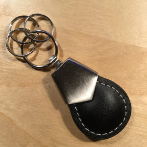 Brushed Satin Three Rings Leather Key Holder SL8900 – Retail Price Shown Below   $12.00